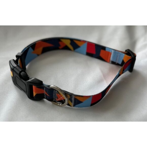 Dog Collar: Geometric Patterned, Adjustable Dog Collar With Quick-Release Buckle - Picture 2 of 5